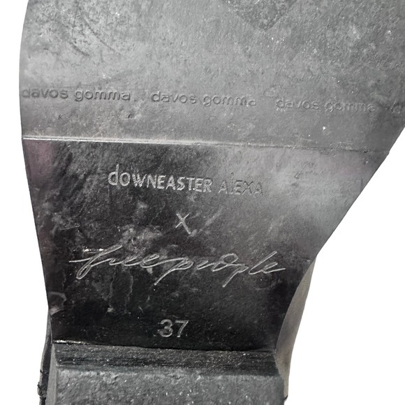 Downeaster Alexa x Free People black‎ leather western Booties size 37 - Picture 8 of 11